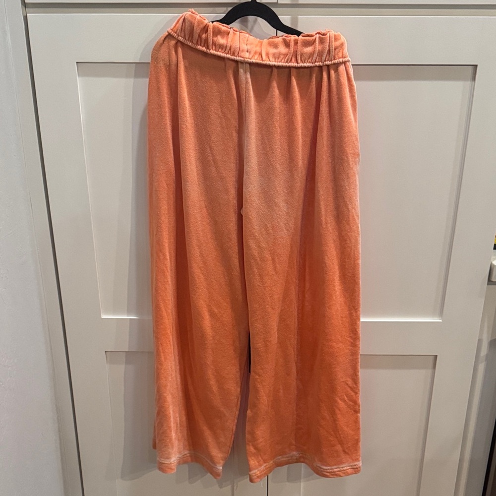 Free People Orange Wide-Leg Pants - Picture 3 of 3